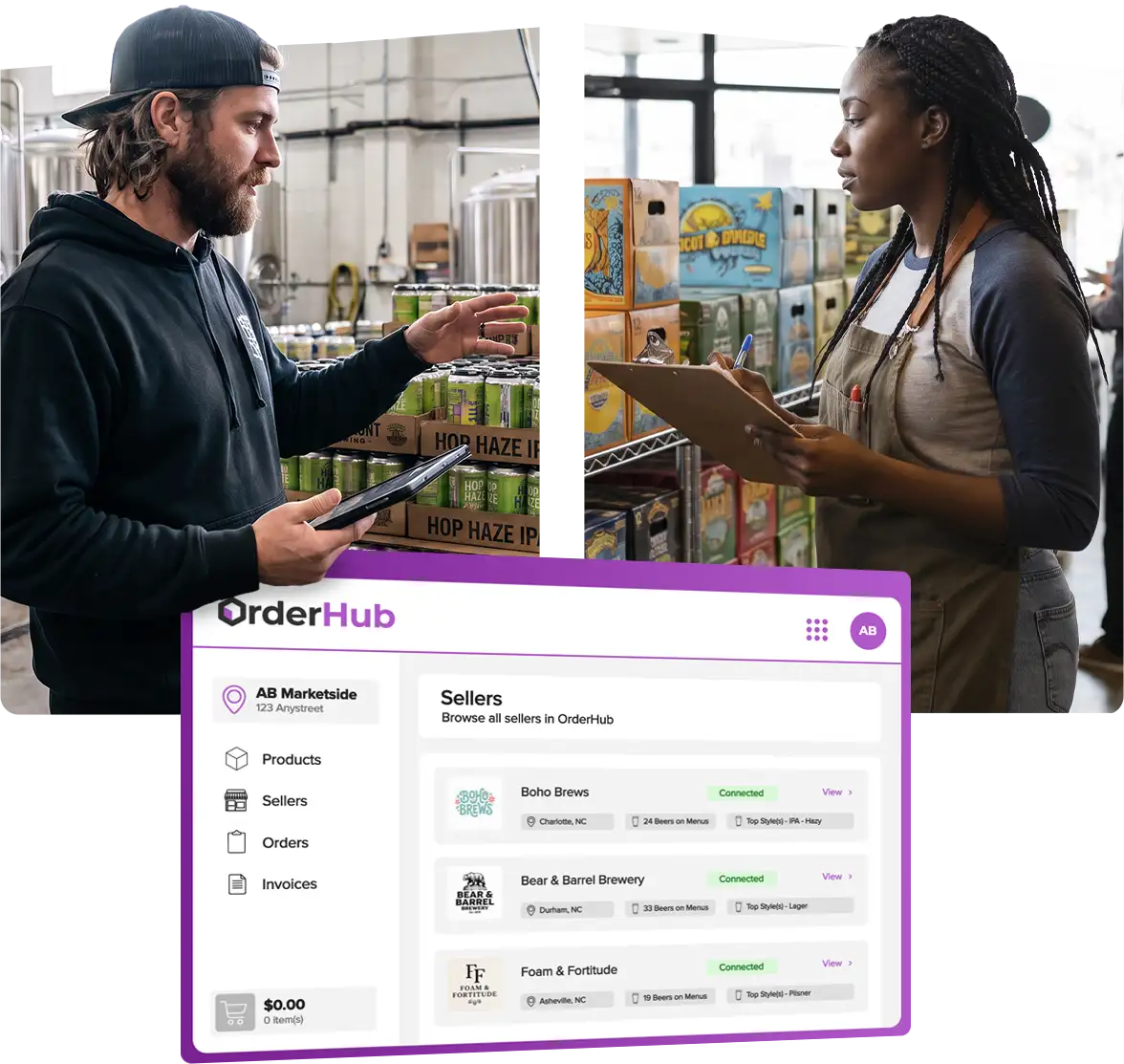 A craft brewer and a retailer connecting through OrderHub